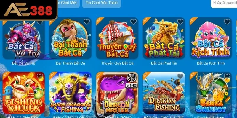Tổng quan về sảnh game bắn cá AE388