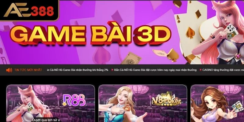 Khám phá sảnh Game Bài AE388